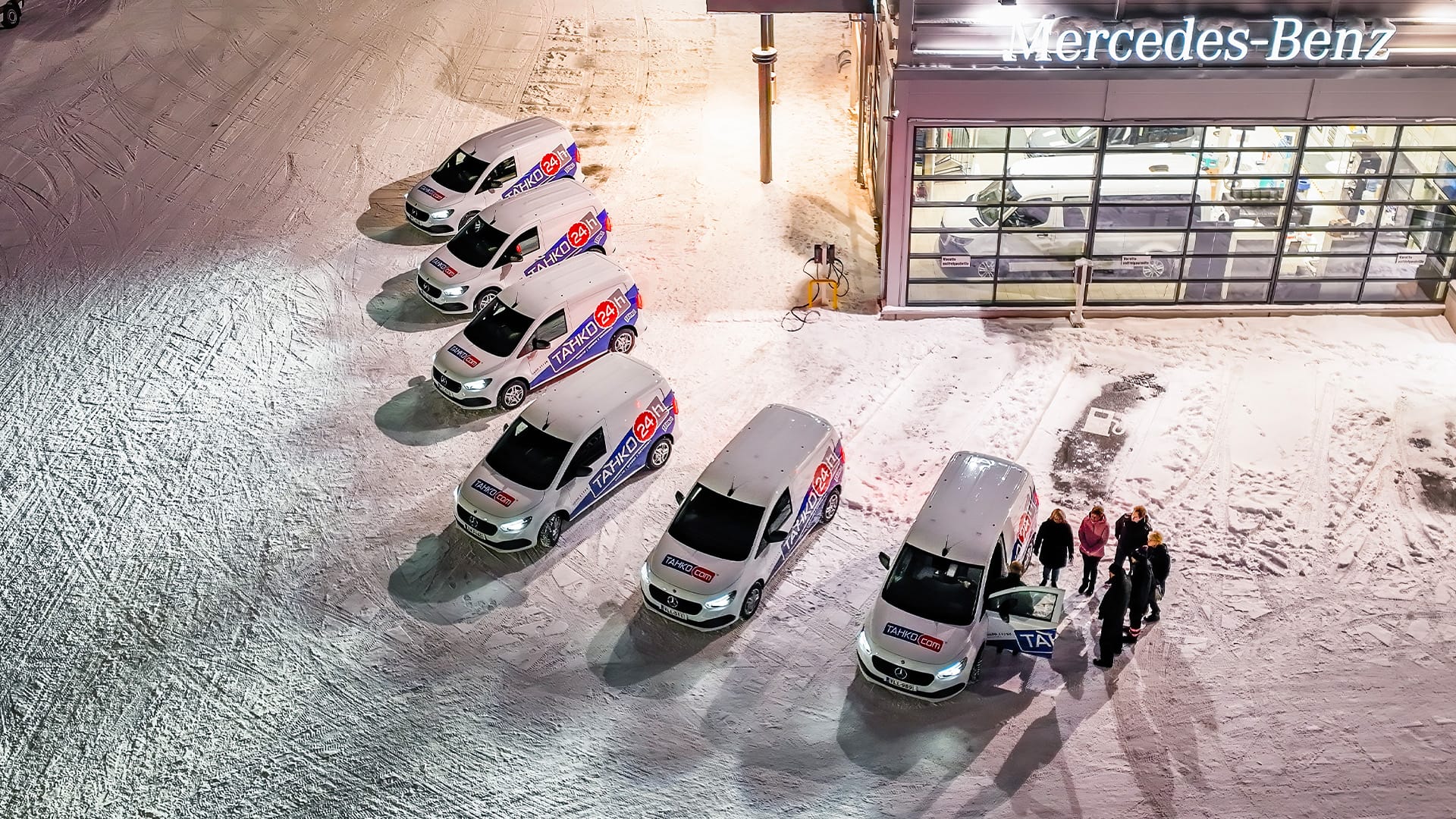 Citan pakettiautot kuvattuna ylhäältä päin