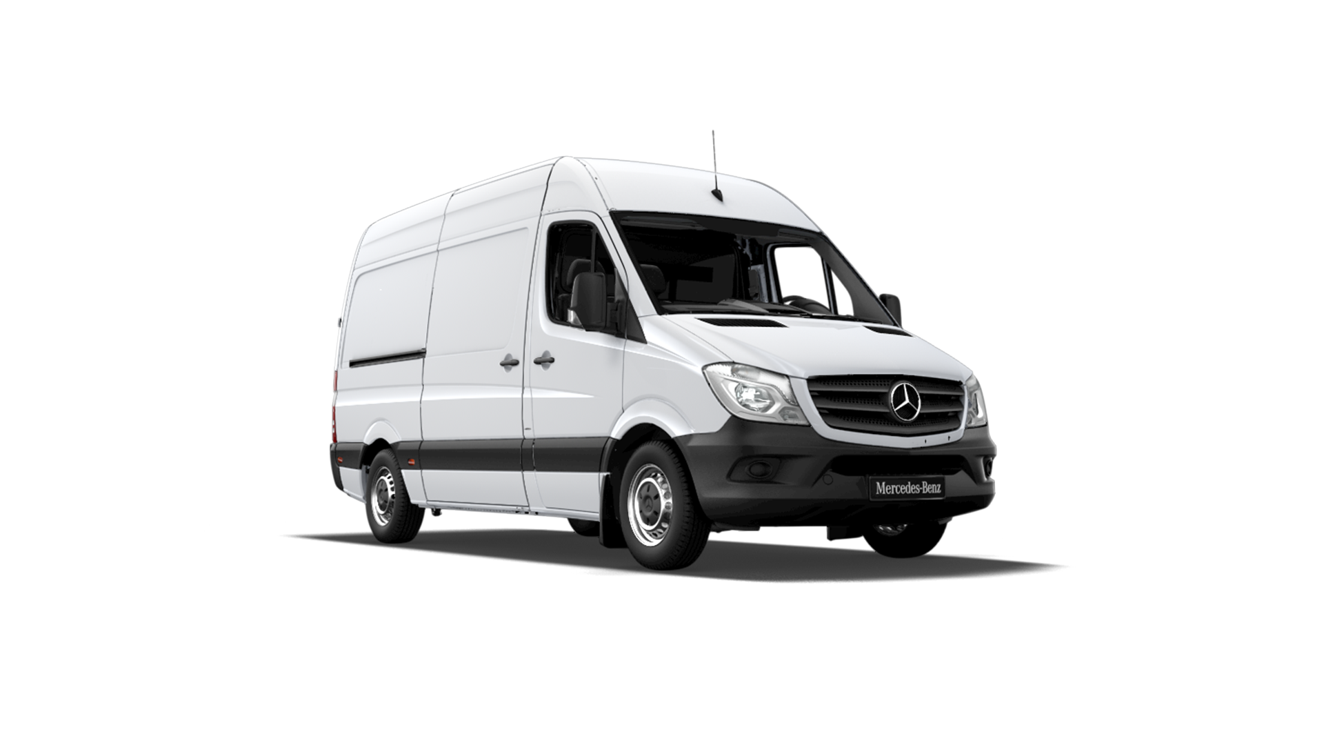 Valkoinen Mercedes-Benz Sprinter (906).